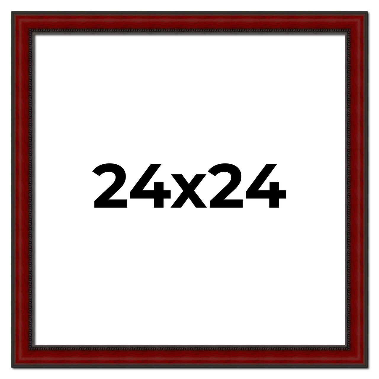Square Weathered Red Picture Frame - UV Acrylic, Foam Board Backing, Hanging Hardware